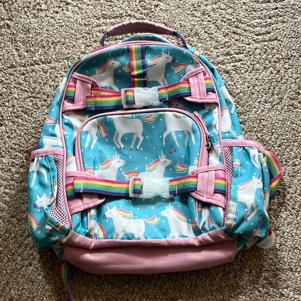 Pottery barn unicorn backpack small